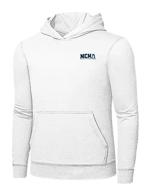 White 7.8 oz Ring Spun Hooded Sweatshirt w/NCHA Logo