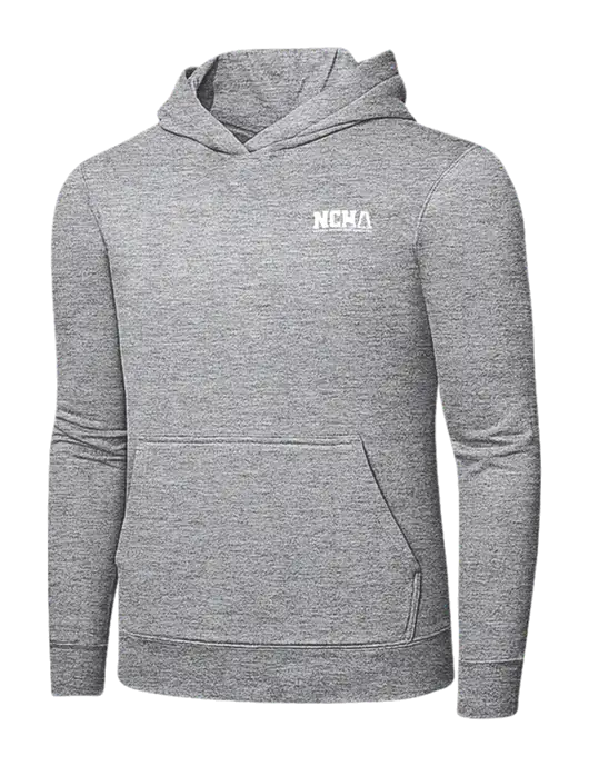 Light Grey Heather 7.8 oz Ring Spun Hooded Sweatshirt w/NCHA Logo