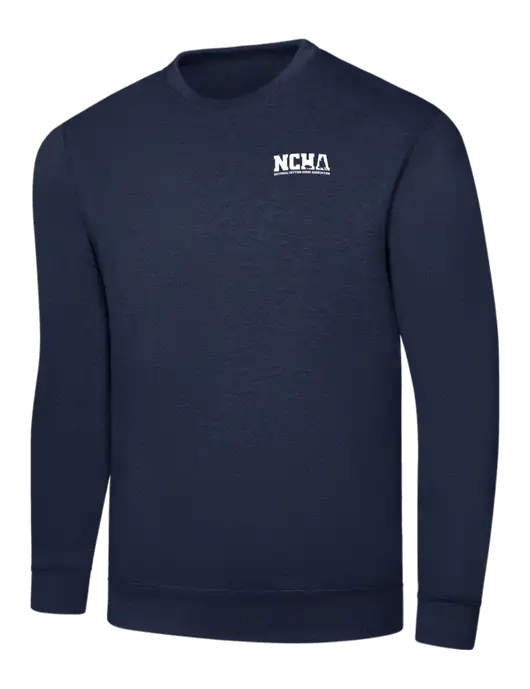 Navy 7.8 oz Ring Spun Crew Sweatshirt w/NCHA Logo