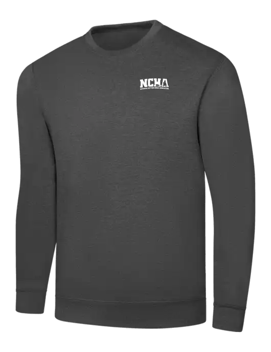 Charcoal 7.8 oz Ring Spun Crew Sweatshirt w/NCHA Logo