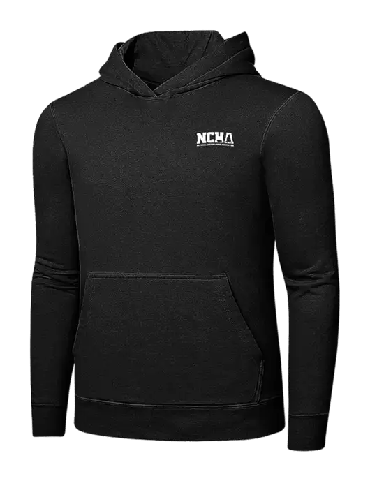 Jet Black 7.8 oz Ring Spun Hooded Sweatshirt w/NCHA Logo
