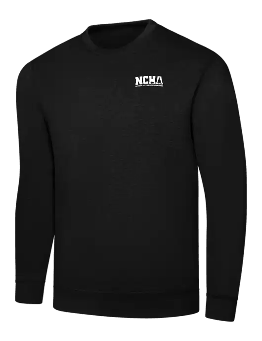 Black 7.8 oz Ring Spun Crew Sweatshirt w/NCHA Logo