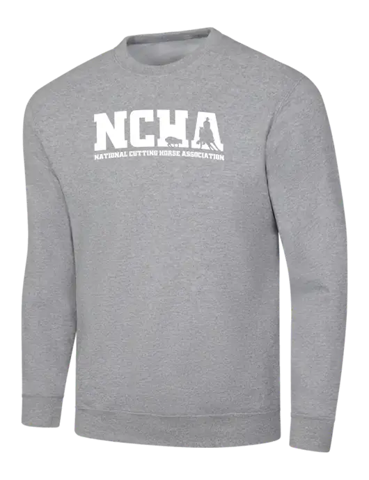 Light Grey Heather 7.8 oz Ring Spun Crew Sweatshirt w/NCHA Logo