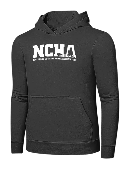 Charcoal 7.8 oz Ring Spun Hooded Sweatshirt w/NCHA Logo