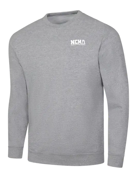 Light Grey Heather 7.8 oz Ring Spun Crew Sweatshirt w/NCHA Logo