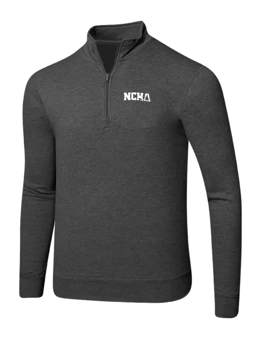 Dark Heather Grey 8.5 oz Ring Spun 1/4 Zip Pullover Sweatshirt w/NCHA Logo