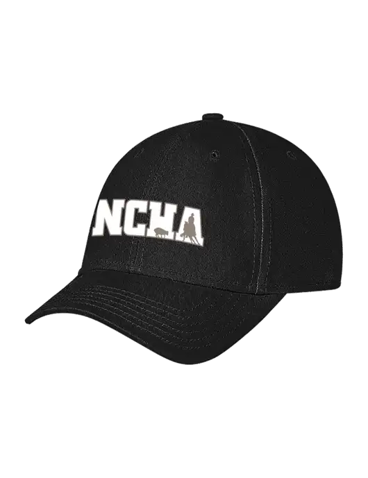Black Structured Soft Snap Closure Hook & Loop Cap w/NCHA Logo