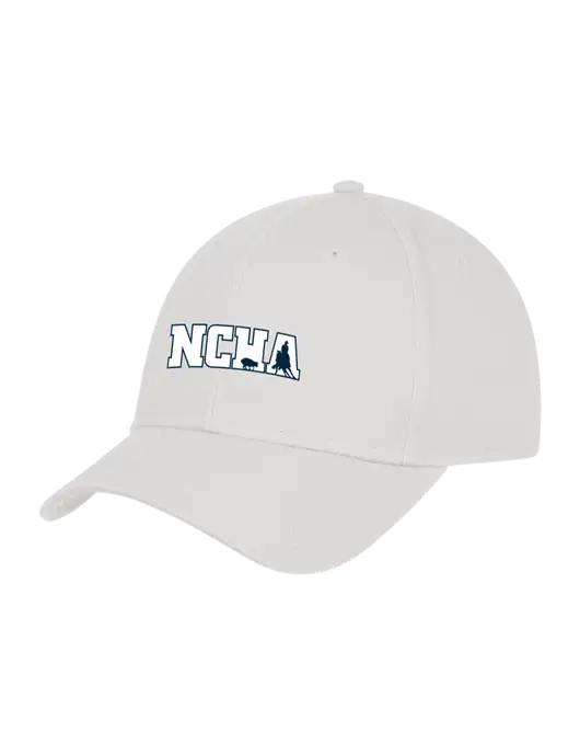 White Structured Cap Hook & Loop w/NCHA Logo