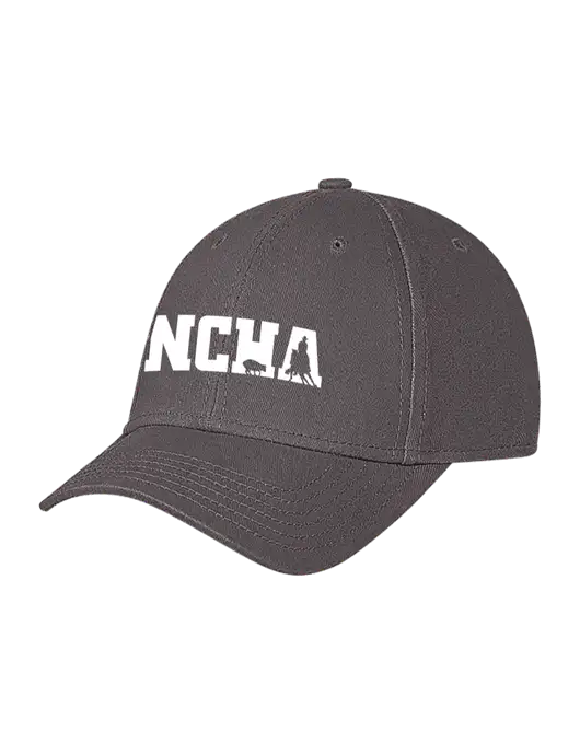 Medium Dark Grey Structured Soft Snap Closure Hook & Loop Cap w/NCHA Logo