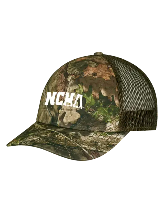Breakup Country Brown Mossy Oak Camo Mesh Trucker Cap Snap Back w/NCHA Logo