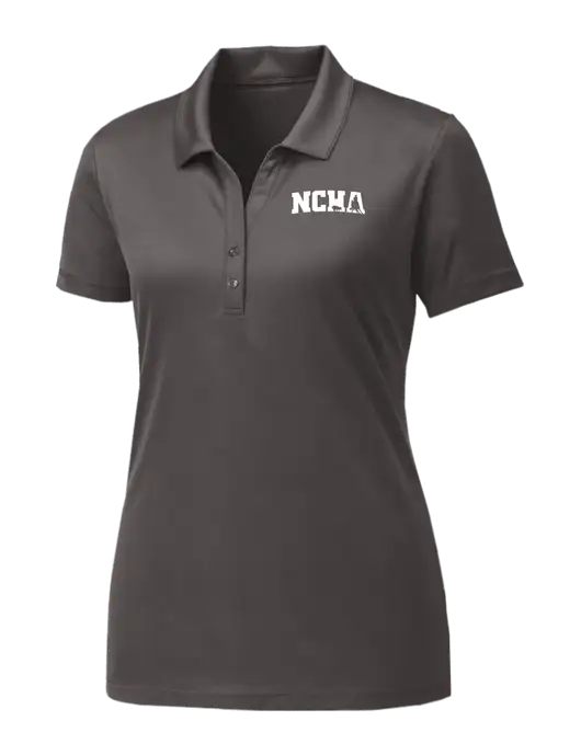 Womens Dark Grey PosiCharge Competitor Polo w/NCHA Logo