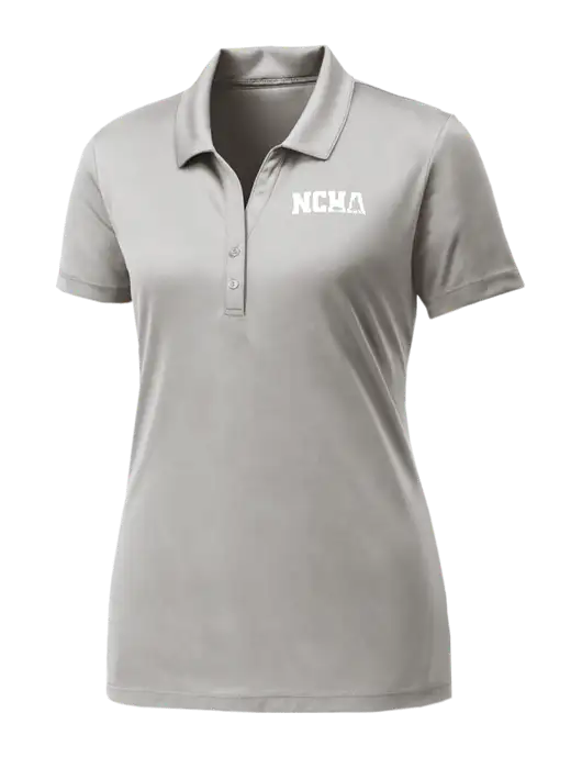 Womens Very Light Grey PosiCharge Competitor Polo w/NCHA Logo