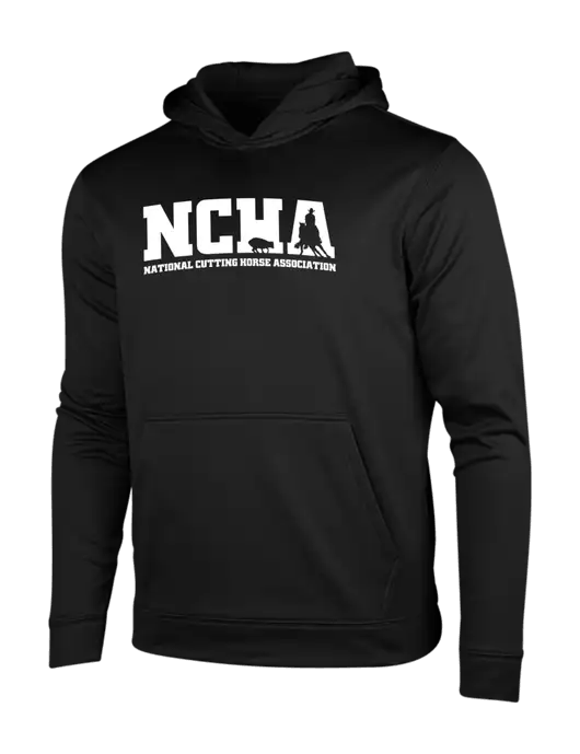 Black Fleece Sport-Wick Hooded Pullover w/NCHA Logo