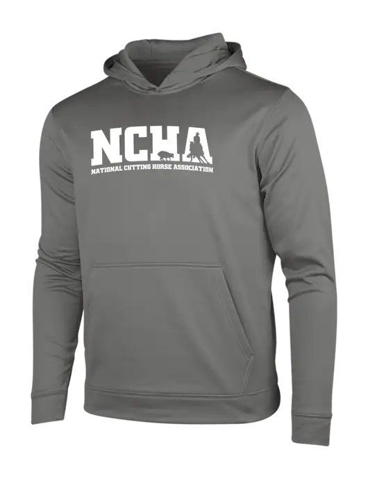 Dark Smoke Grey Sport-Wick Fleece Hooded Pullover w/NCHA Logo