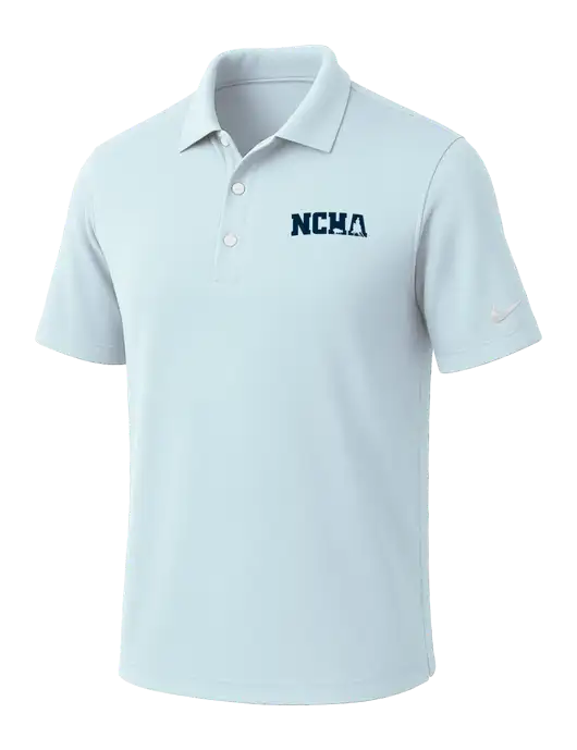 NIKE Very Light Blue Dri-Fit Micro Pique Polo w/NCHA Logo