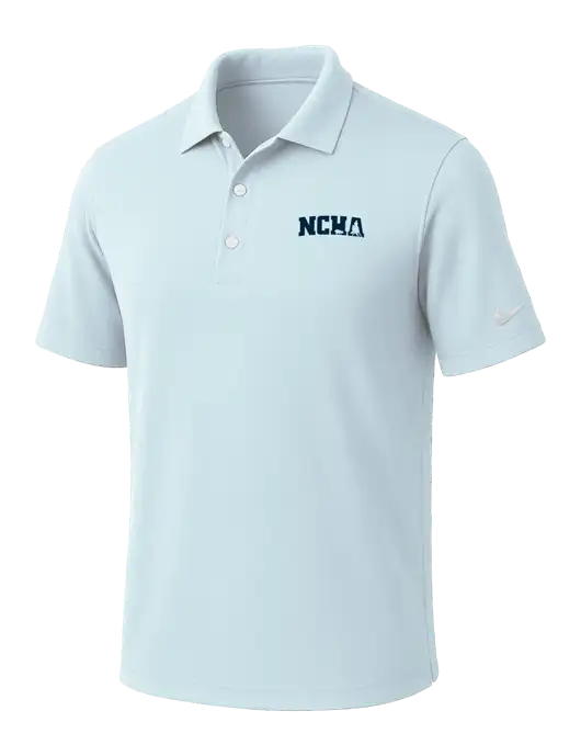 NIKE Very Light Blue Dri-Fit Micro Pique Polo w/NCHA Logo