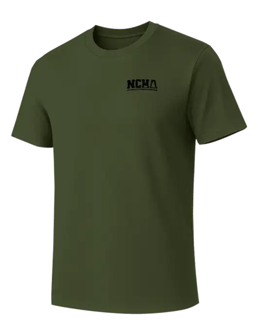 Allmade Dark Olive Green Organic Cotton Tee w/NCHA Logo