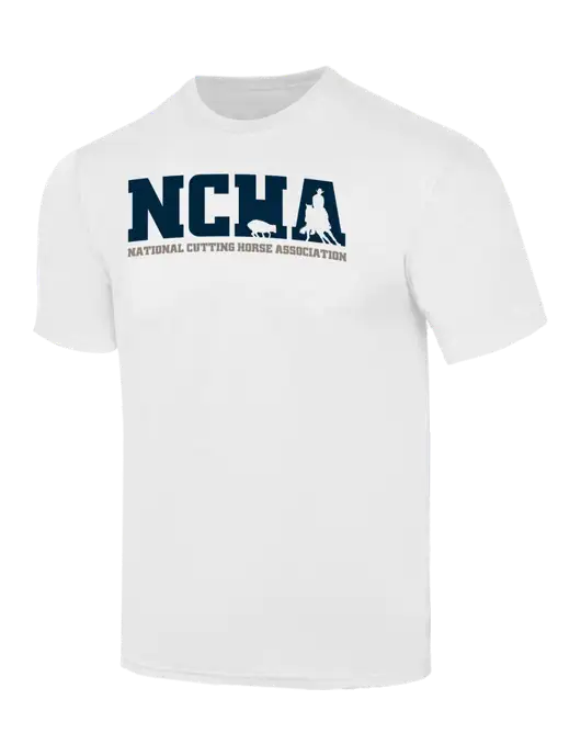 Simply Soft White 4.5oz  Poly/Combed Ring Spun Cotton T-Shirt w/NCHA Logo