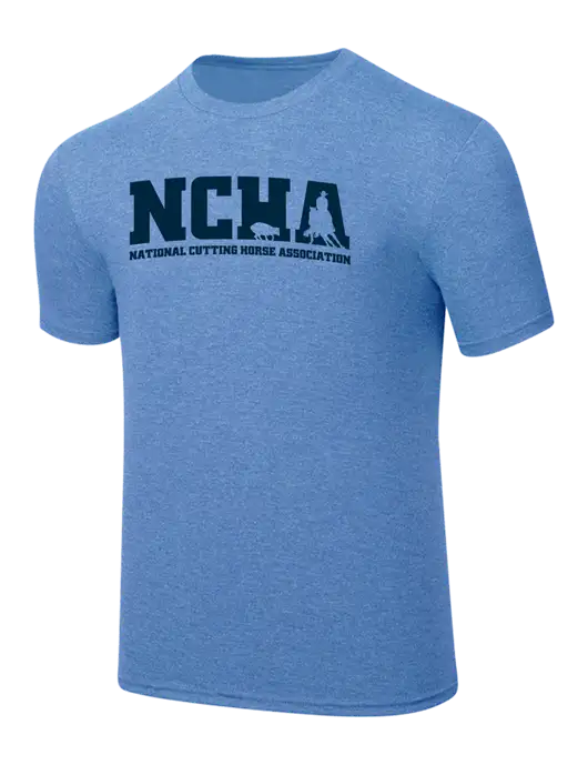 Simply Soft Carolina Blue Frost 4.5oz  Poly/Combed Ring Spun Cotton T-Shirt w/NCHA Logo