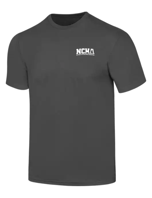 Simply Soft Charcoal 4.5oz  Poly/Combed Ring Spun Cotton T-Shirt w/NCHA Logo