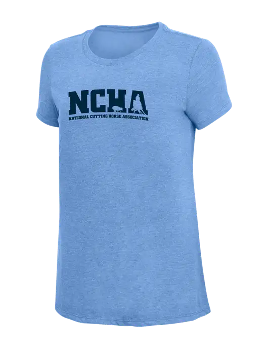 Womens Simply Soft Maritime Frost 4.5oz Poly/Combed Ring Spun Cotton T-Shirt
 w/NCHA Logo