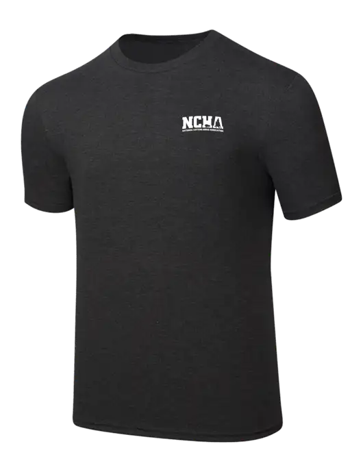 Simply Soft Black Frost 4.5oz  Poly/Combed Ring Spun Cotton T-Shirt w/NCHA Logo
