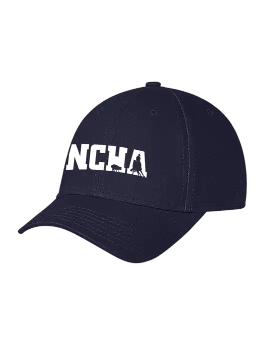 Navy Structured Soft Snap Closure Hook & Loop Cap w/NCHA Logo