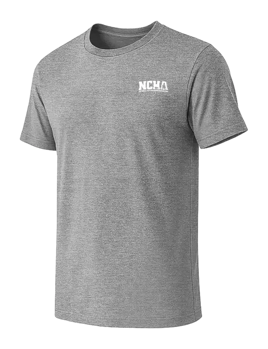 BELLA+CANVAS Heather Grey CVC Short Sleeve Tee w/NCHA Logo