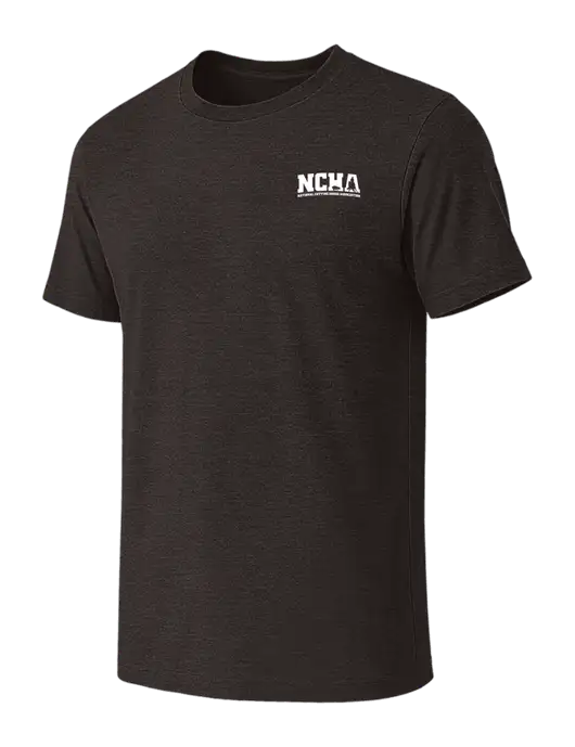 BELLA+CANVAS Dark Grey Heather CVC Short Sleeve Tee w/NCHA Logo
