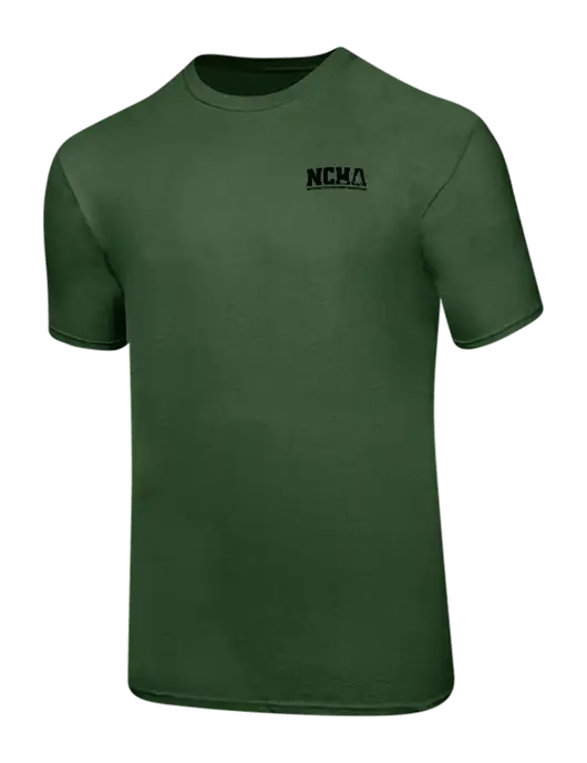 Ring Spun Dark Olive 4.5 oz T-Shirt w/NCHA Logo