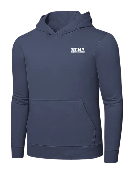 Steel Blue 7.8. oz Ring Spun Hooded Sweatshirt w/NCHA Logo