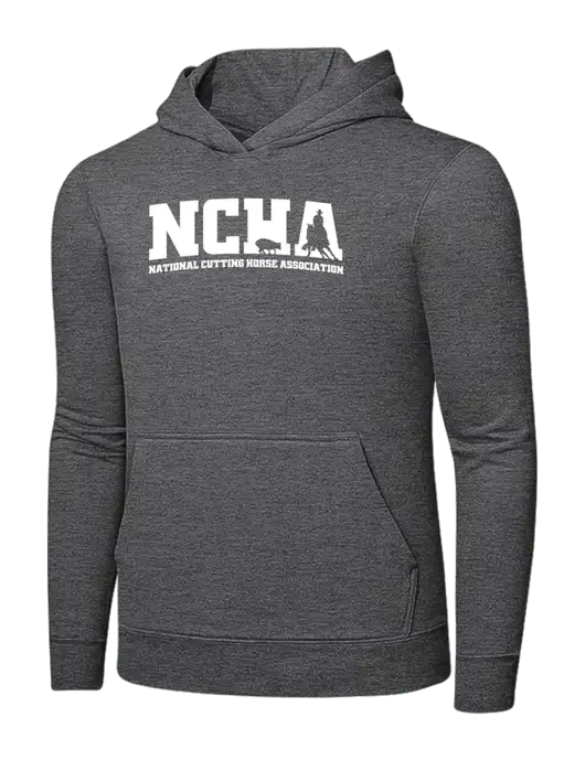 Graphite Heather 7.8. oz Ring Spun Hooded Sweatshirt w/NCHA Logo