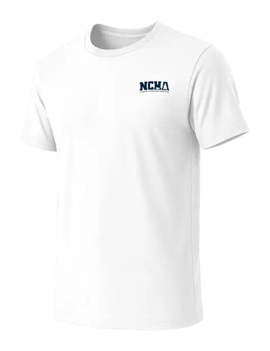BELLA+CANVAS White Blend CVC Short Sleeve Tee w/NCHA Logo