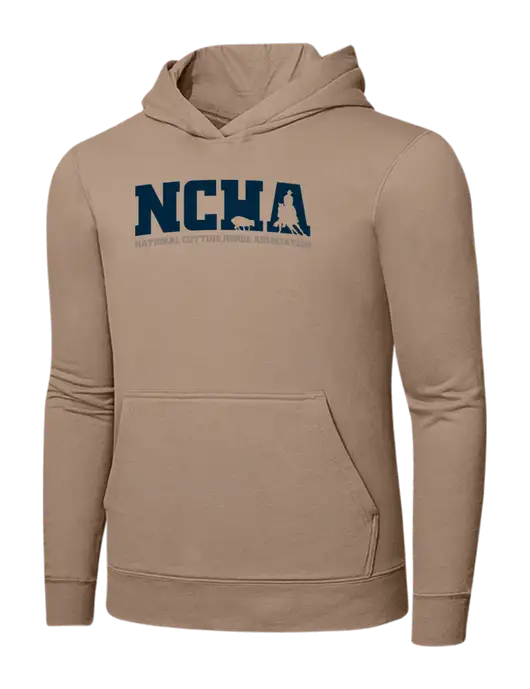 Sand 7.8. oz Ring Spun Hooded Sweatshirt w/NCHA Logo