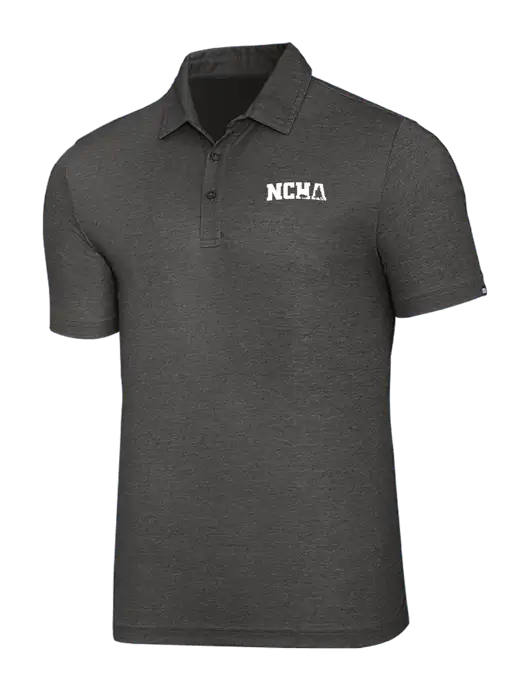TravisMathew Black Heather Oceanside Polo w/NCHA Logo