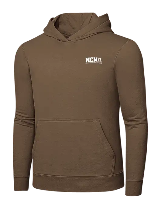 Medium Brown 7.8 oz Ring Spun Hooded Sweatshirt w/NCHA Logo