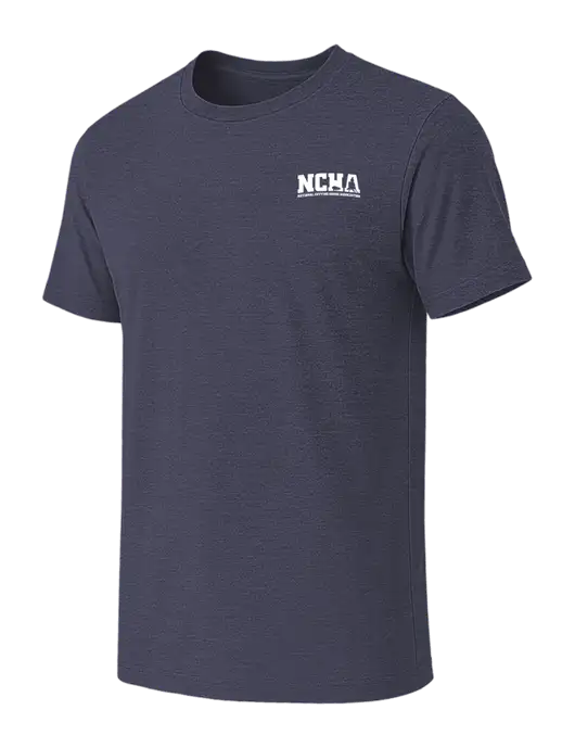BELLA+CANVAS Heather Navy CVC Short Sleeve Tee w/NCHA Logo