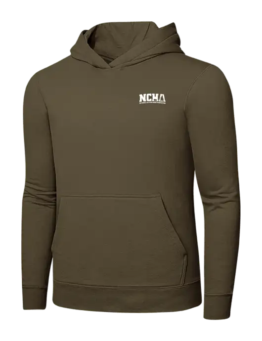 Coyote Brown 7.8 oz Ring Spun Hooded Sweatshirt w/NCHA Logo