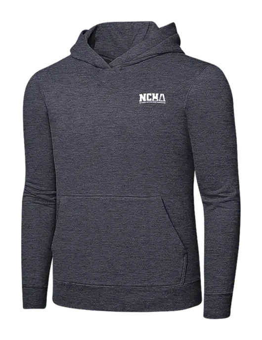 Heather Navy 7.8 oz Ring Spun Hooded Sweatshirt w/NCHA Logo