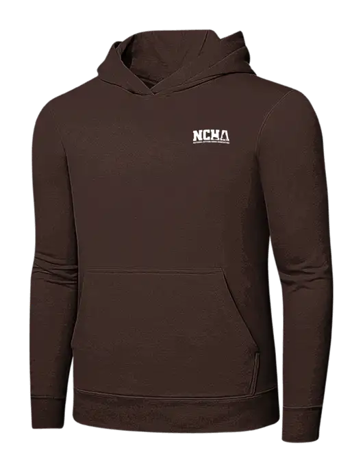 Dark Chocolate Brown 7.8 oz Ring Spun Hooded Sweatshirt w/NCHA Logo