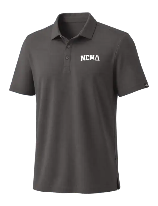 TravisMathew Med Dark Grey Coto Performance Polo w/NCHA Logo