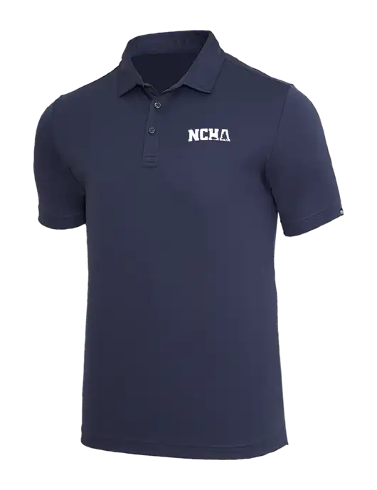 TravisMathew Navy Coto Performance Polo w/NCHA Logo