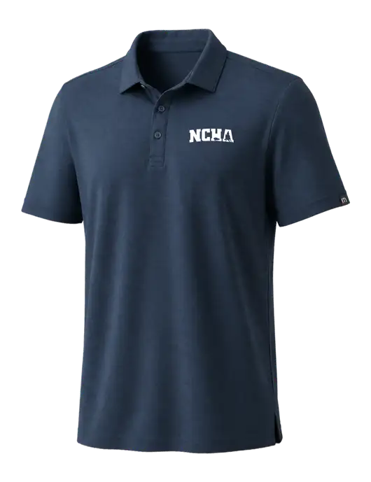 TravisMathew Navy Coto Performance Polo w/NCHA Logo