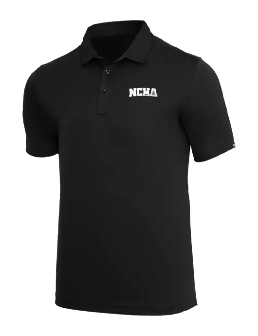 TravisMathew Black Coto Performance Polo w/NCHA Logo