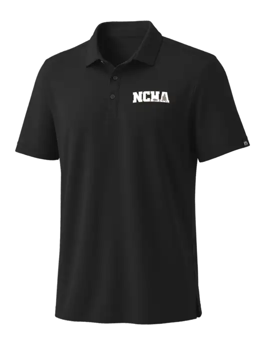 TravisMathew Black Coto Performance Polo w/NCHA Logo
