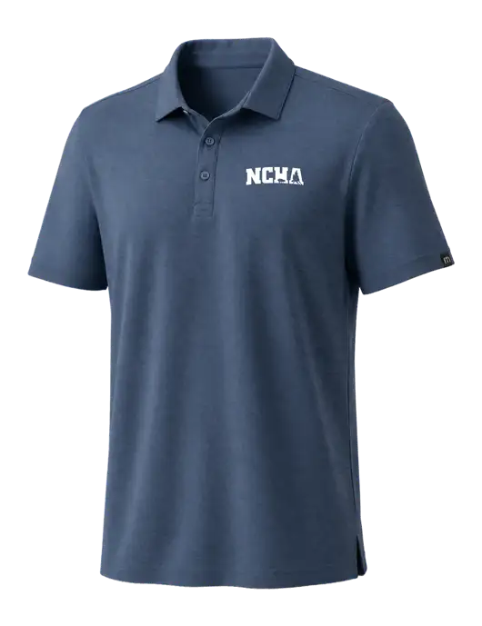TravisMathew Dark Slate Blue Coto Performance Polo w/NCHA Logo