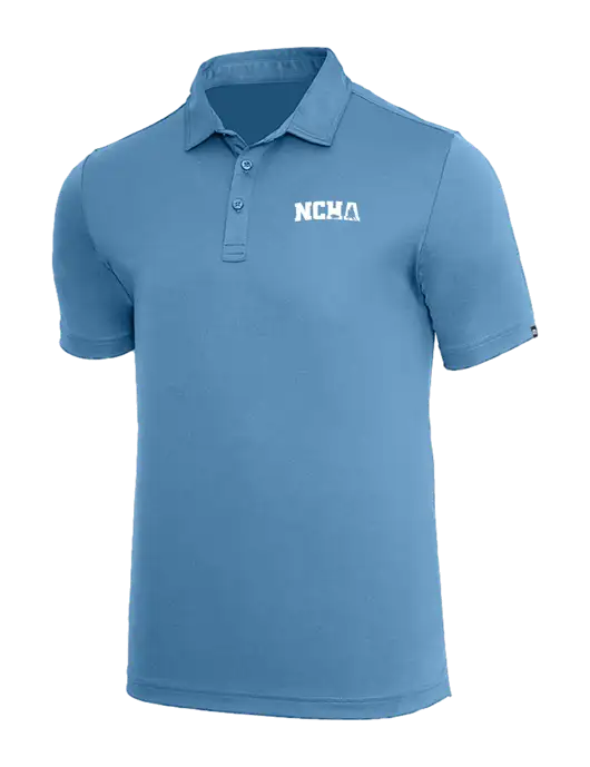 TravisMathew Dark Carolina Blue Coto Performance Polo w/NCHA Logo