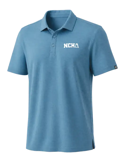 TravisMathew Dark Carolina Blue Coto Performance Polo w/NCHA Logo
