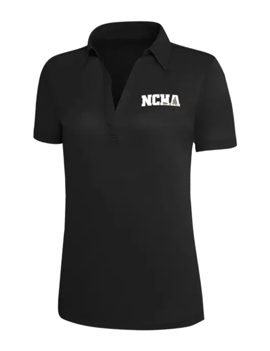 Black Silk Touch Womens Performance Polo w/NCHA Logo