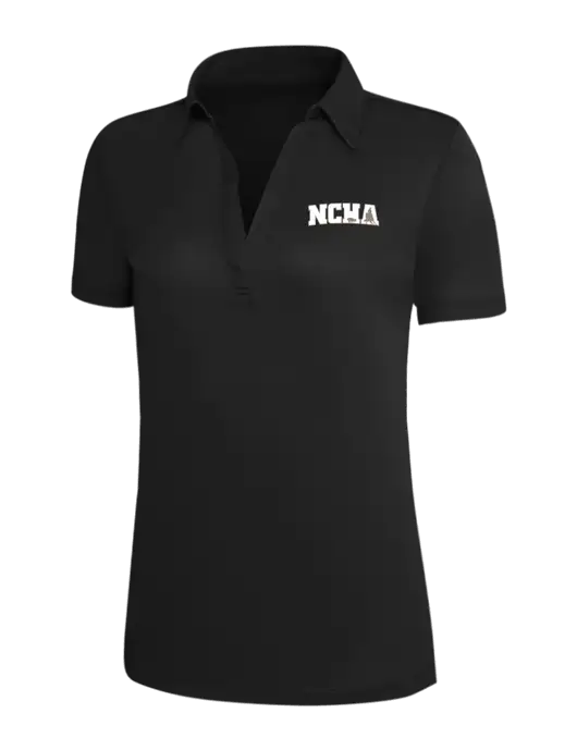 Black Silk Touch Womens Performance Polo w/NCHA Logo